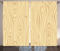 Wooden Texture Organic Curtain