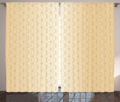 Geometric Gold Patterns Curtain