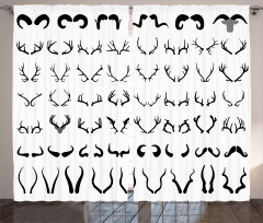 Horns of Antelope Buffalo Curtain