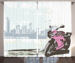 Motorbike by River Curtain