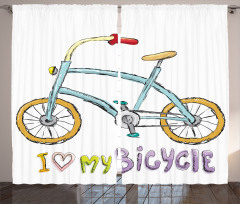 Bicycle Kids Love Words Curtain