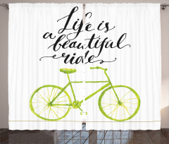 Life is a Bike Ride Curtain