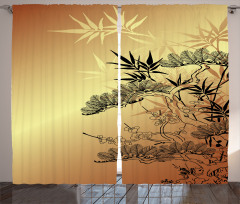 Bamboo Motifs Curtain