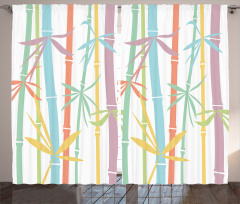 Colorful Bamboo Tree Curtain