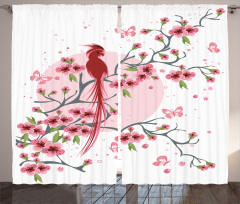 Mythical Phoenix Bird Curtain