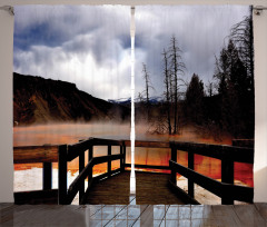 Hot Spring Scenery Curtain