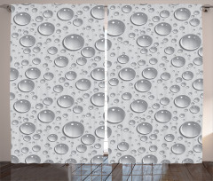 Waterdrops Monochrome Curtain