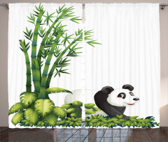 Panda Bear Bamboo Curtain