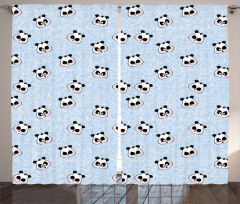 Funny Cartoon Panda Baby Curtain
