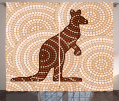 Kangaroo with Dots Curtain