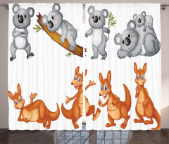 Kangaroos Koalas Curtain
