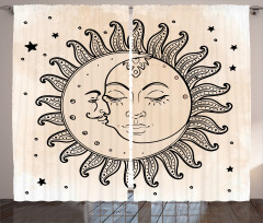 Sun and Moon Mystical Curtain