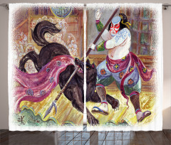 Brave Samurai and Wolf Curtain