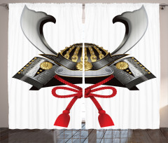 Samurai Kabuto Mask Curtain