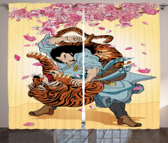 Samurai and Tiger Curtain