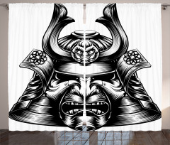 Samurai Mask Martial Curtain