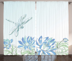 Waterlilies Nature Curtain