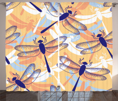 Dragonfly Pattern Boho Curtain