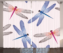 Dragonfly Wings Art Curtain
