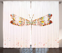 Majestic Dragonfly Art Curtain