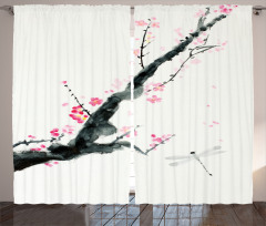 Cherry Sakura Tree Curtain