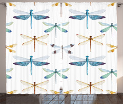 Regular Lines Insects Curtain