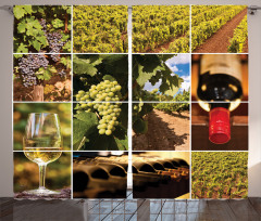 Vineyard Grapes Landscapes Curtain