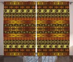 Geometric Indigenous Art Curtain