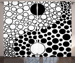 Abstract Retro Dots Curtain