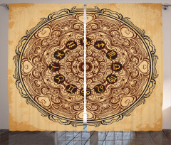 Eastern Mandala Zodiac Curtain