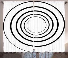 Spiral Shape Monochrome Curtain