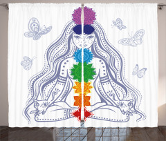 Yoga Meditation Lotus Pose Curtain
