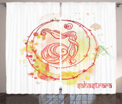Yoga Chakra Drawn Curtain