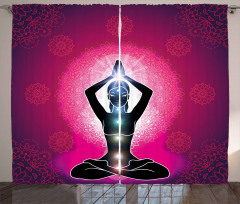Maroon Yoga Meditation Curtain