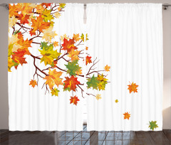 Autumn Foliage Maple Leaf Curtain