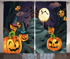 Horror Castle Pumpkin Curtain