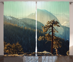 Misty Morning Yosemite Curtain