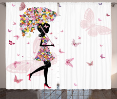 Floral Umbrella Dress Curtain