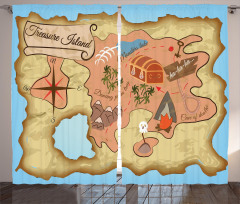 Treasure Map Adventure Curtain