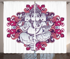 Elephant Eastern Style Curtain