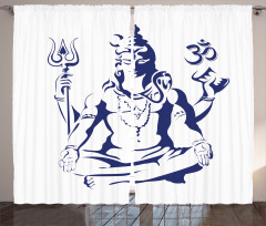 Sacred Ritual Lotus Pose Curtain