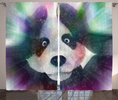 Psychedelic Panda Curtain
