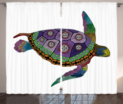 Sea Turtle Animal Curtain