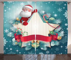 Santa Star Snowflake Curtain