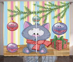 Kitten Gift and Tree Curtain