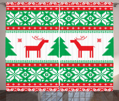 Holiday Season Deer Curtain