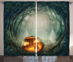 Pumpkin Enchanted Forest Curtain