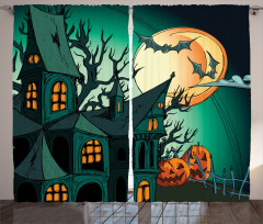 Halloween Haunted Castle Curtain