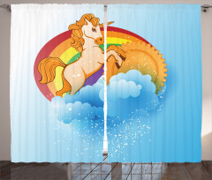 Cartoon Kids Rainbow Curtain