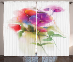 Blooming Orchid Pastel Curtain